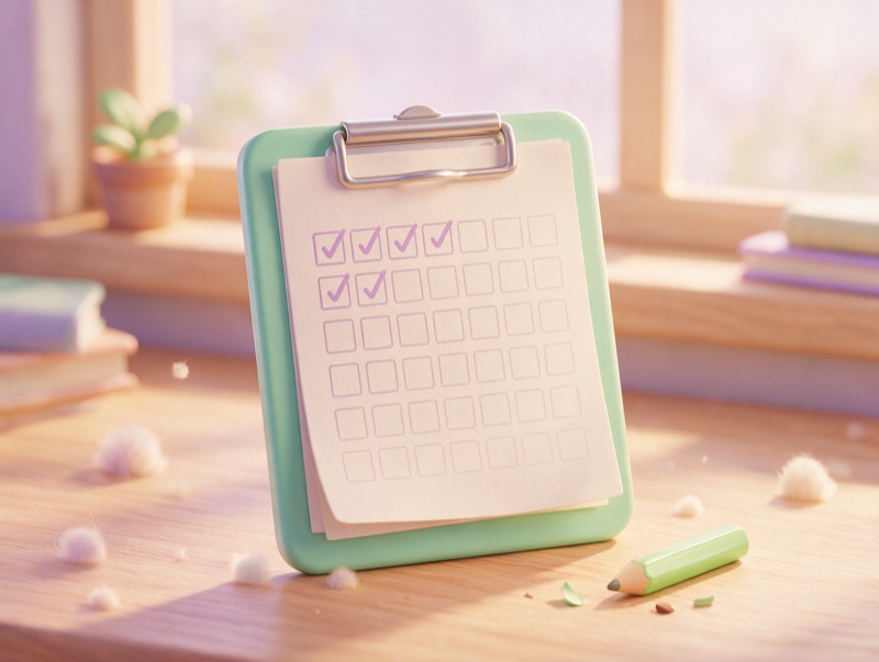 A habit grid ticked for a few days and then left empty