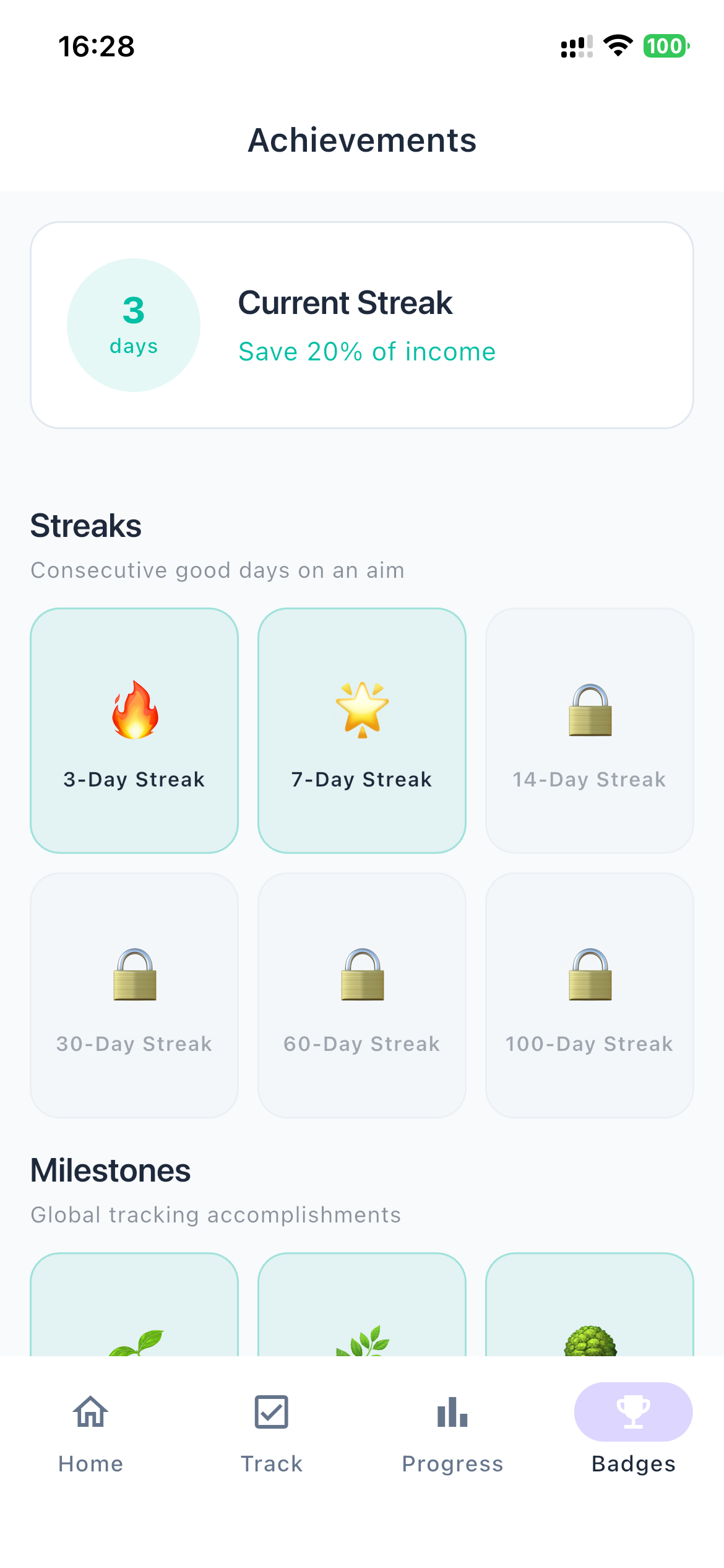 Achievements and Streaks